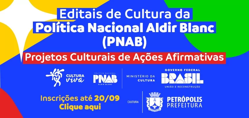 Prefeitura de Petrópolis abre seis editais para seleção de projetos culturais com verbas da Política Nacional Aldir Blanc