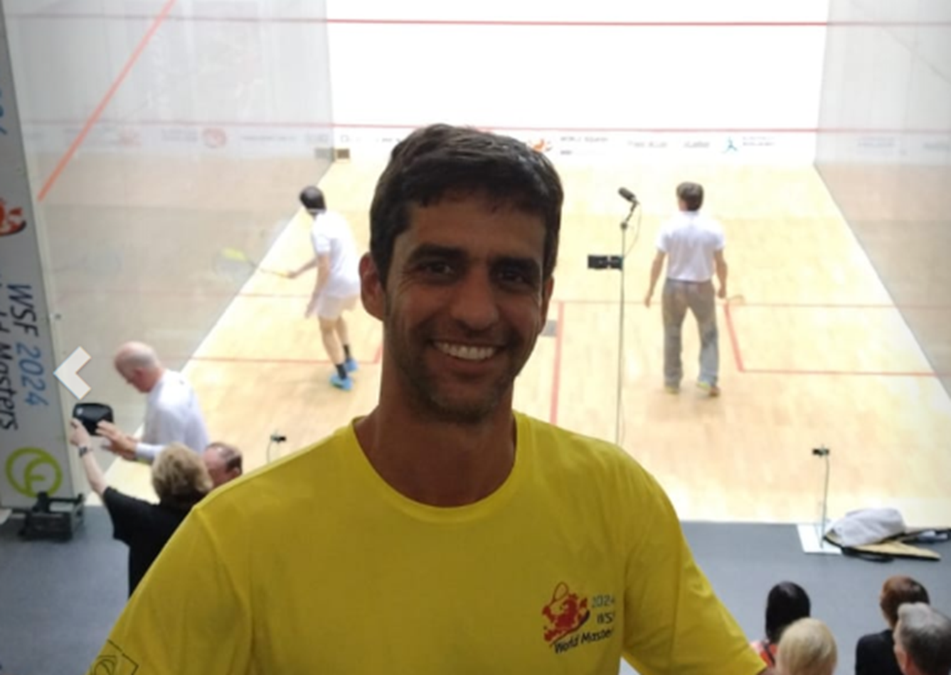 Marcelo Abelheira representou o Brasil e o Clube Campestre, de Petrópolis, no World Squash Masters em Amsterdam